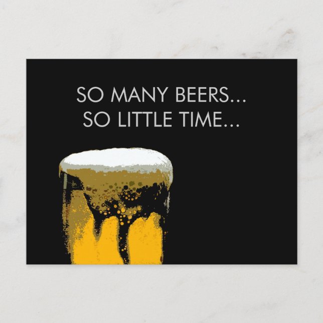 Foamy Beer Mug Postcard (Front)