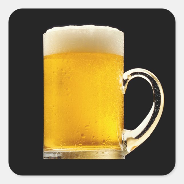 Foamy Beer Mug Square Sticker (Front)