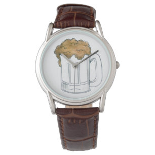 Foamy Beer Mug Stein Ale Bar Drinking Watch