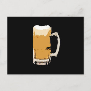 Foamy Mug Of Beer Pop Art Postcard
