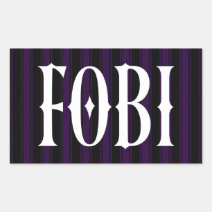 FOBI Fear of Being Included Antisocial Humor Rectangular Sticker