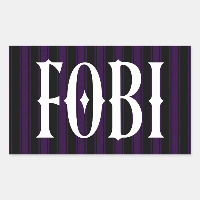 FOBI Fear of Being Included Antisocial Humour Rectangular Sticker (Front)