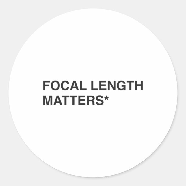 Focal Lenght S Sticker  (Front)