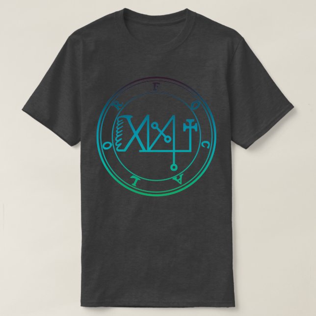 Focalor Sigil Has Power Over Wind and Sea Blue Gre T-Shirt (Design Front)