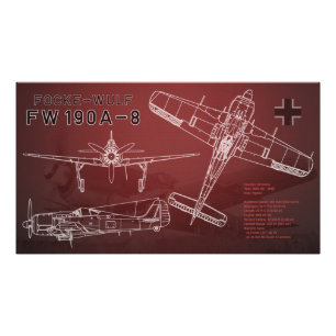 Focke-Wulf Fw 190 Blueprint Photo Print