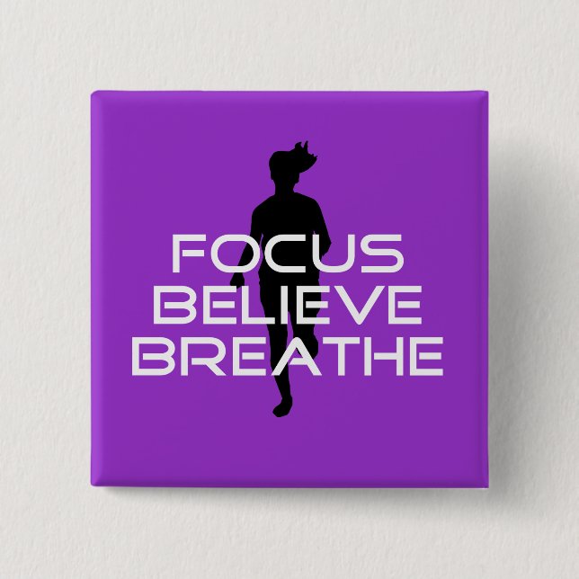 Focu Believe Breathe 15 Cm Square Badge (Front)