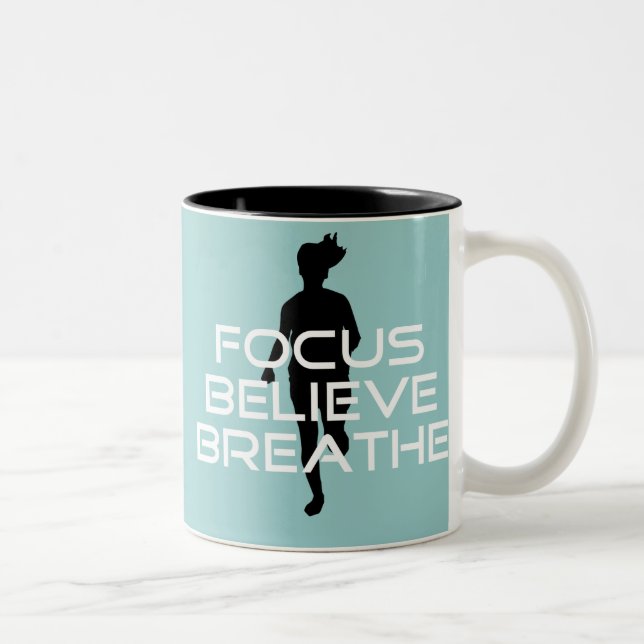 Focu Believe Breathe Two-Tone Coffee Mug (Right)