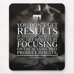 Focus and Results - Workout Motivational Mouse Pad