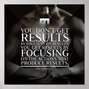 Focus and Results - Workout Motivational Poster