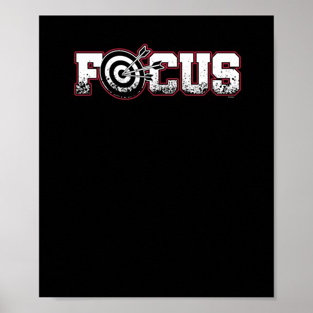 Focus Archery Archer Bullseye Bow And Arrow Poster (Front)