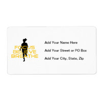 Focus Believe Breathe Yellow Running Fitness