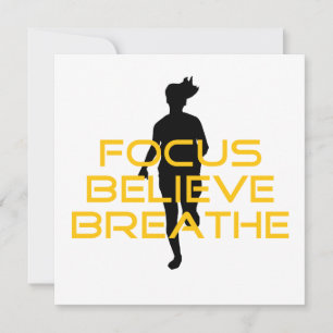 Focus Believe Breathe Yellow Running Fitness