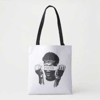 Focus Blindfold Motivational Street Art Illustrati Tote Bag