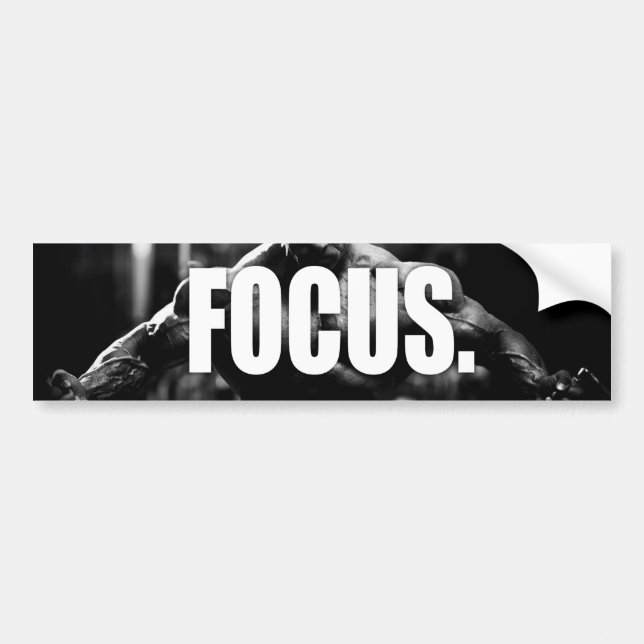 FOCUS - "Body building" Motivational Bumper Sticker (Front)