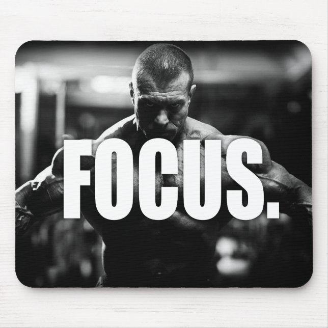 FOCUS - "Body building" Motivational Mouse Pad (Front)