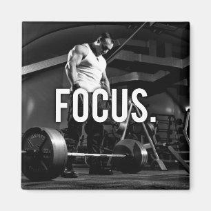 FOCUS - "Body building" Workout Motivational Magnet
