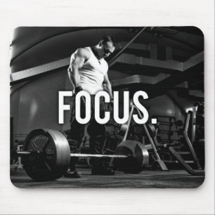 FOCUS - "Body building" Workout Motivational Mouse Pad