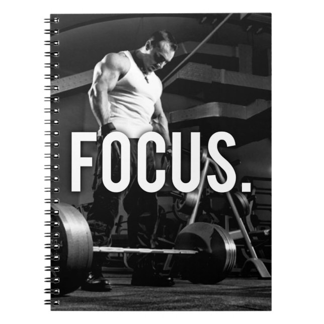 FOCUS - "Body building" Workout Motivational Notebook (Front)