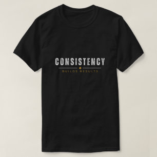 Focus Builds Results Minimalist Gold Typography T-Shirt