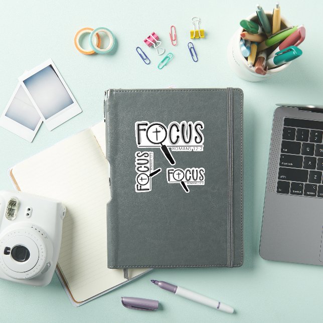Focus Cross Christian Custom-Cut Vinyl Sticker (iPad Cover)