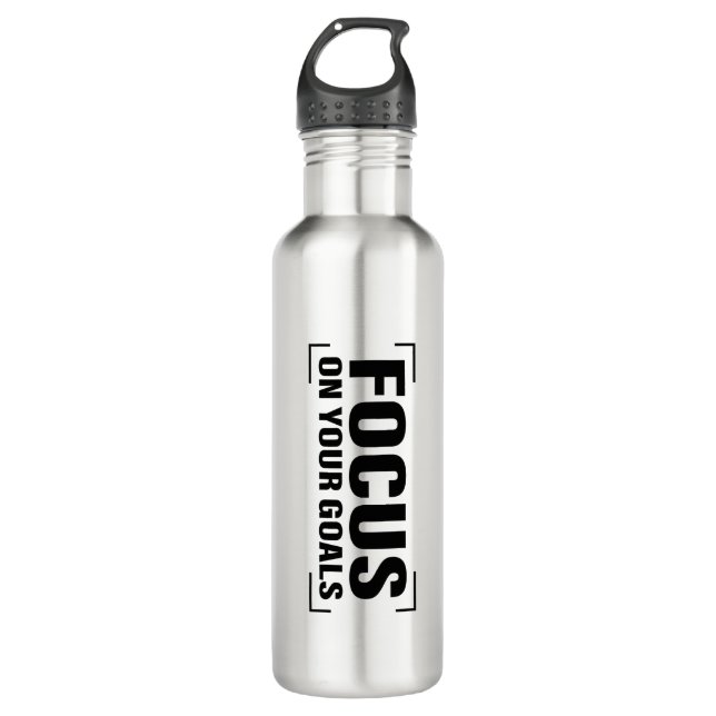 Focus Distraction Quotes Inspirational Quote Art 710 Ml Water Bottle (Front)