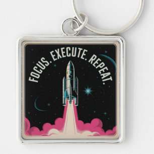 Focus. Execute. Repeat Key Ring