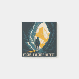 Focus. Execute. Repeat. Post-it Notes