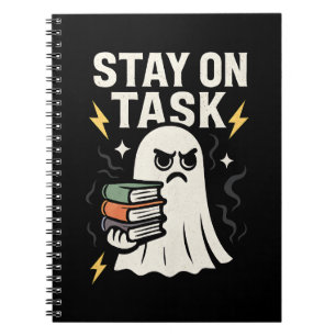Focus Ghost – Halloween Back to School Design" Notebook