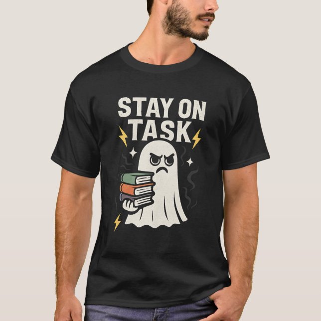 Focus Ghost – Halloween Back to School Design" T-Shirt (Front)