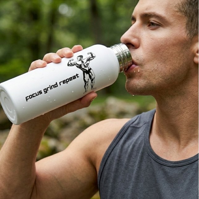 Focus Grind Repeat Gym Water Bottle (Creator Uploaded)