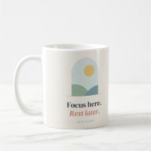 Focus Here Rest Later Both Count Pastel Quote