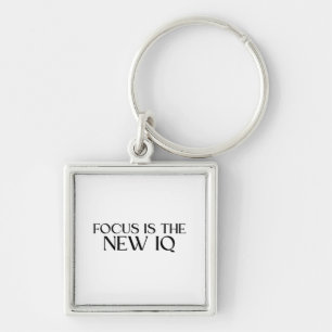 Focus Is The New IQ Minimalist Metal Key Ring