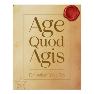 Focus Latin Quote Poster