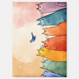 Focus Mode Cats – Funny Cat Quote Art Magnet