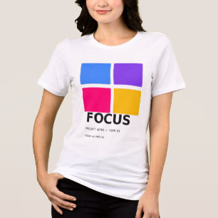 Focus Modern Abstract Geometric Tri-Blend Shirt