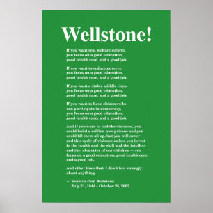 Focus on a good education, Wellstone 16x24 Poster