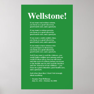 Focus on a good education, Wellstone 22x36 Poster