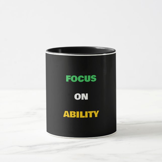 Focus On Ability Custom Text Disability Pride Coff Mug (Center)