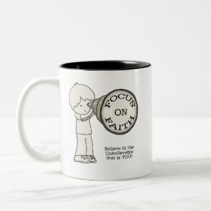 Focus On Faith Two-Tone Coffee Mug