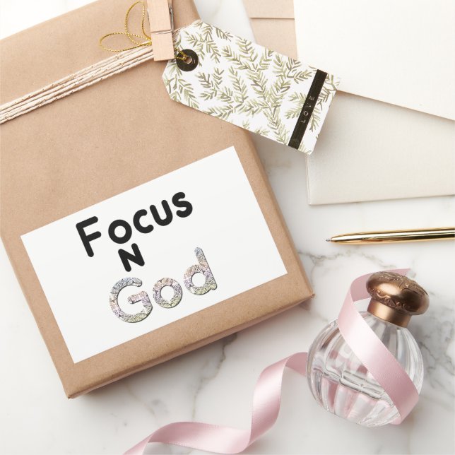 Focus on God Rectangular Sticker (Gifting)