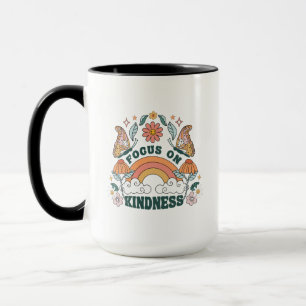 Focus on Kindness Groovy Graphic Mug
