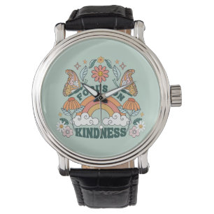 Focus on Kindness Groovy Graphic Watch