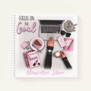 “Focus On The Goal” Girl Boss HQ Planner Notebook