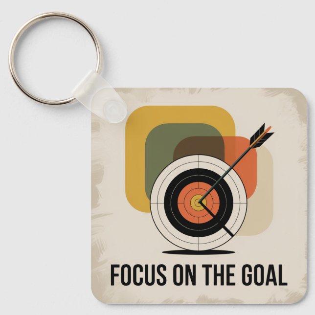 Focus On The Goal Key Ring (Front)
