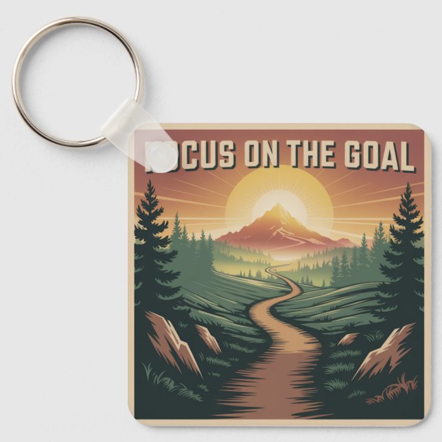 Focus On The Goal Key Ring (Front)