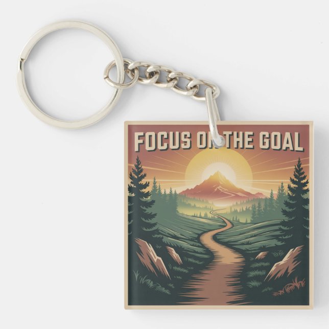 Focus On The Goal Key Ring (Front)