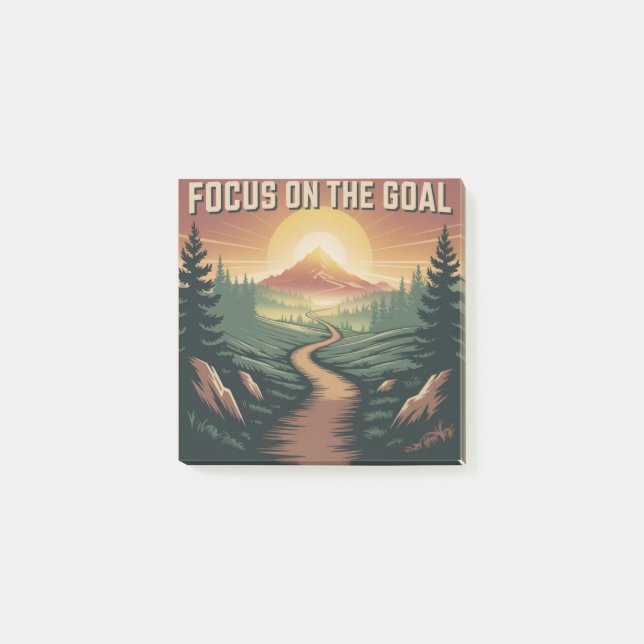 Focus On The Goal Post-it Notes (Front)