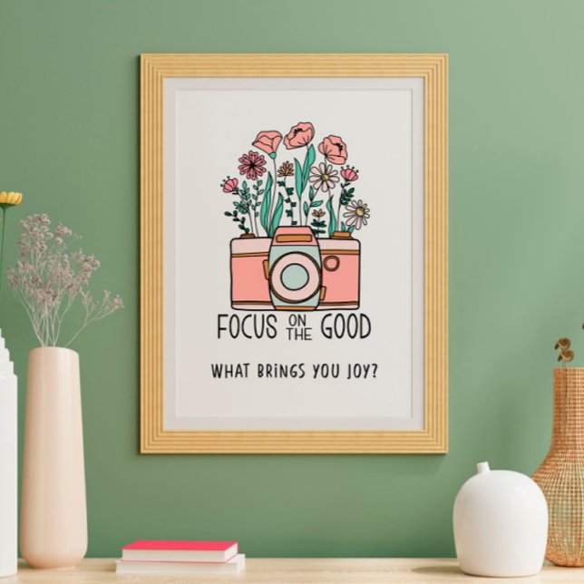 Focus on the Good Camera Wildflower Poster (Creator Uploaded)