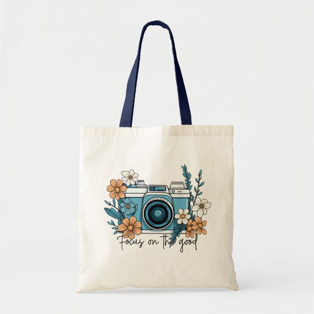 Focus on the Good Quote Tote Bag (Front)