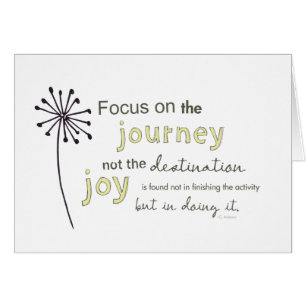 focus on the journey